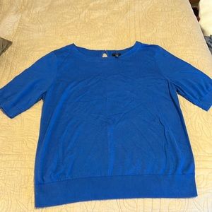 Talbots blue short sleeve sweater top